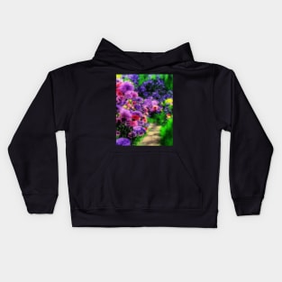 A floral world, nature in bloom Kids Hoodie